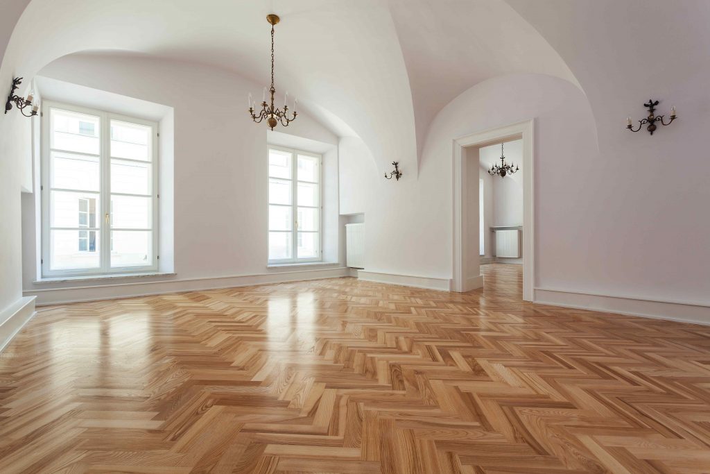 wooden parquet flooring