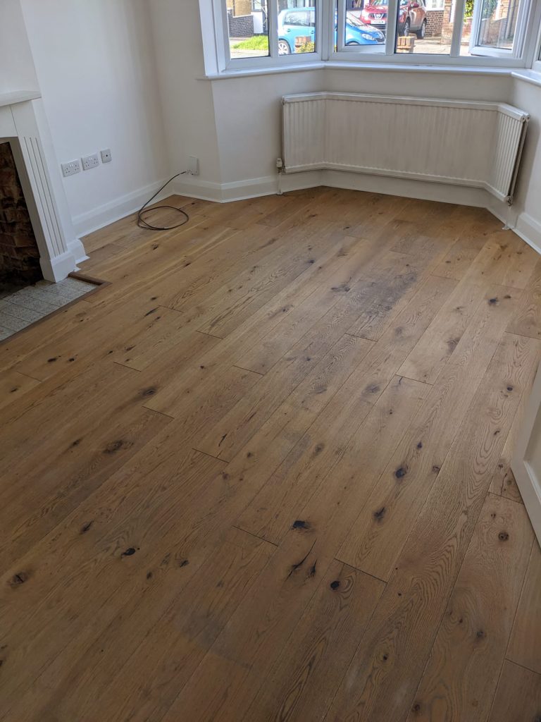 wooden floor in sutton before we sand it