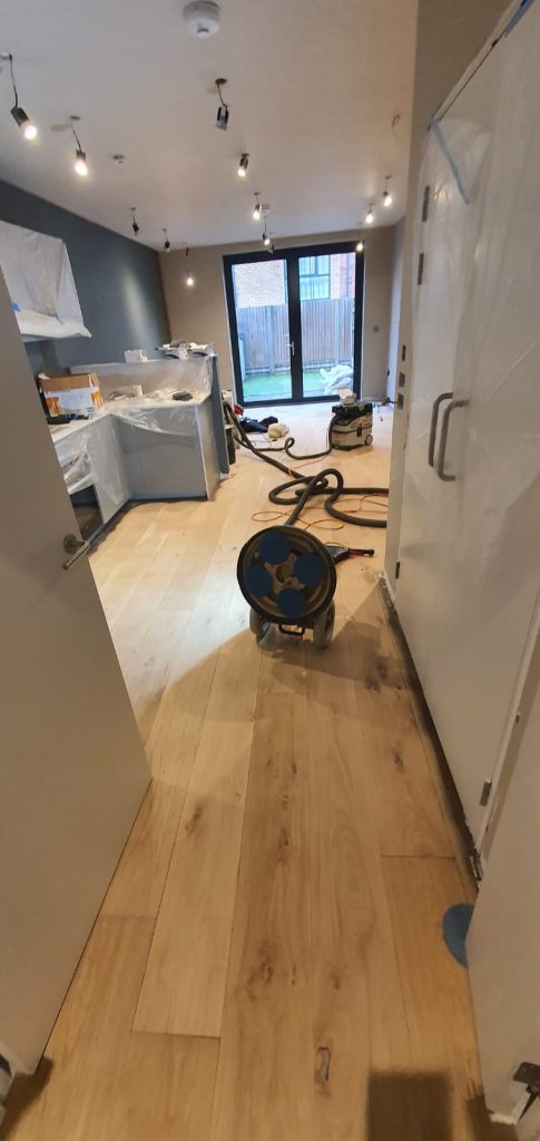 floor sanding in progress